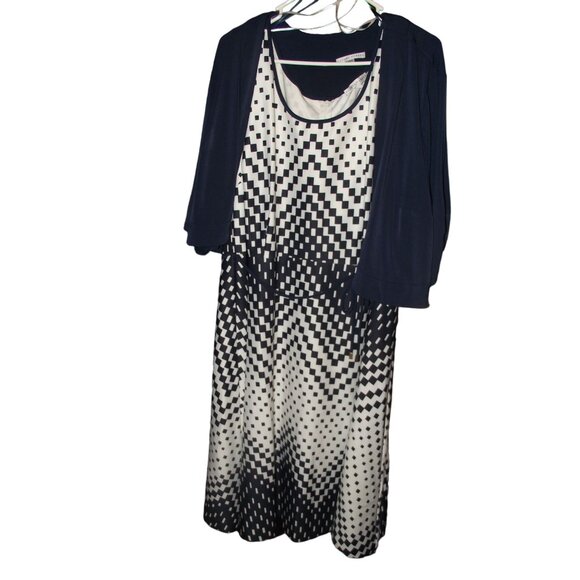 NWT Women's Sandra Darren Nay/Whit Size 20 Dress    B1B    5/7/24 - Picture 1 of 3